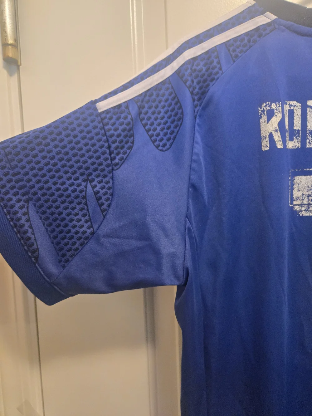 Real Madrid Ronaldo #7 Blue adidas Fly Emirates Soccer Jersey